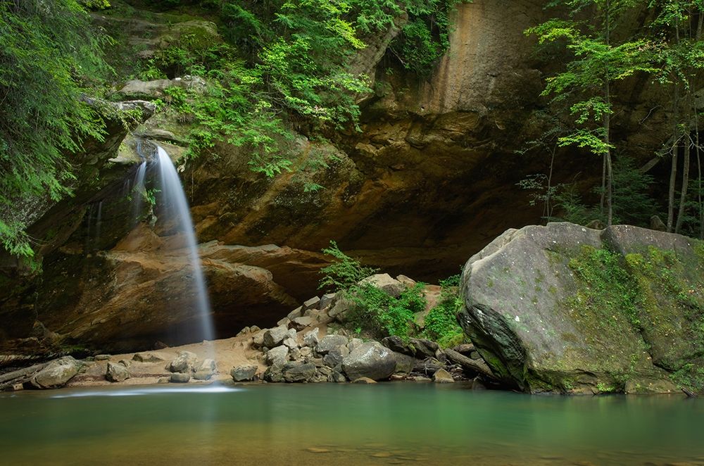 Old Mans Cave Lower Falls-Hocking Hills State Park-Ohio art print by Alan Majchrowicz for $57.95 CAD